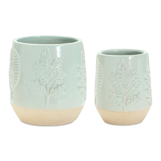 85942DS 3.5 x 4 in., 4.75 x 5 in. Porcelain Container, Mint - Set of 2